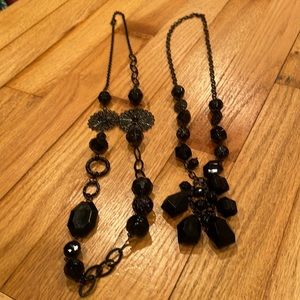 Set of 2 Black Necklaces